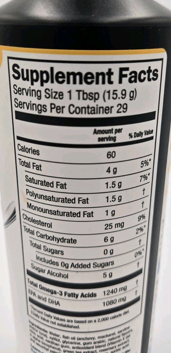 Barlean’s Seriously Delicious Omega-3 – 1,240 mg, Lemon Creme Flavor, 16 oz.