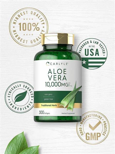 Carlyle Aloe Vera Capsules 20,000mg | 300 Softgel Pills