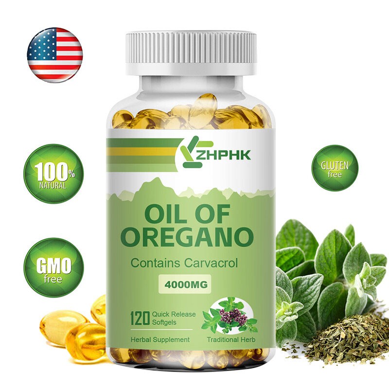 4000mg Pure Wild Oregano Oil 120 Capsules High Strength Carvacrol 100% Natural