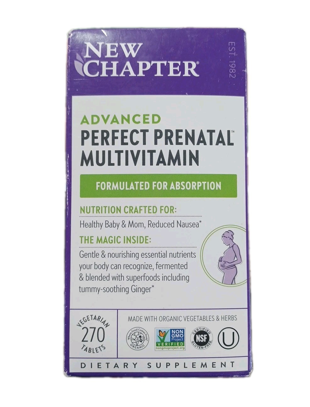 New Chapter Perfect Prenatal Multi-Vitamin Tablets – BIG BOTTLE 270 Count 06/26