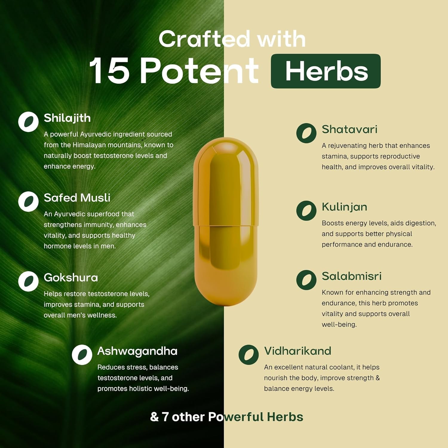 Power Herbz Gold Gokshura Tablets for Men 100% Ayurvedic 30 Caps
