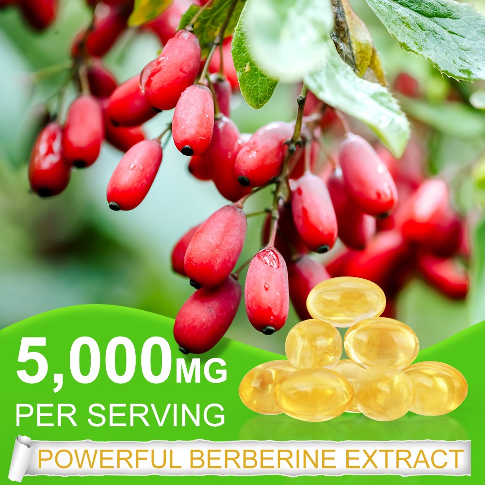 5000mg Premium Berberine HCL High Potency Anti-inflammatory,Blood Sugar Support