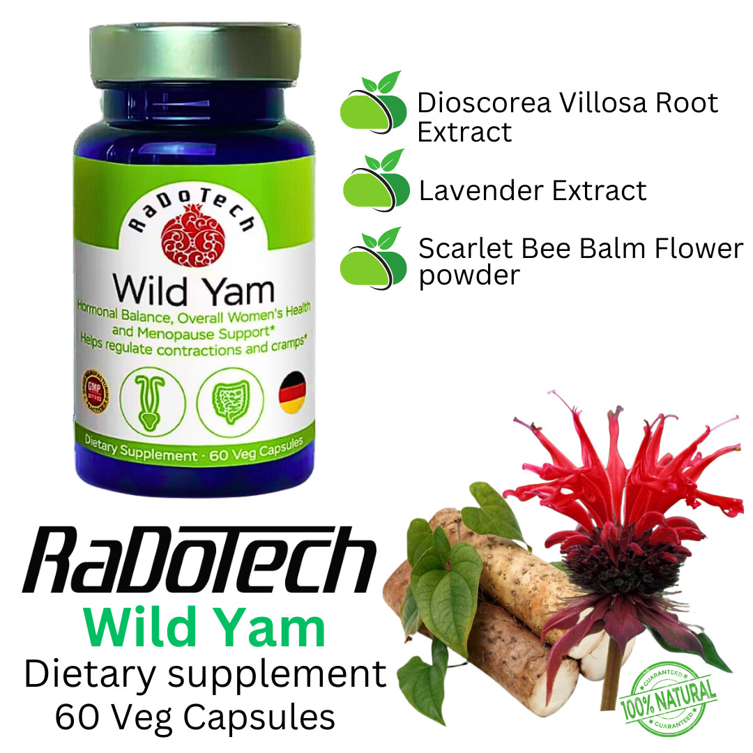 Wild Yam Supplements for Women Premenstrual Menopause Support Hormone Balance 60