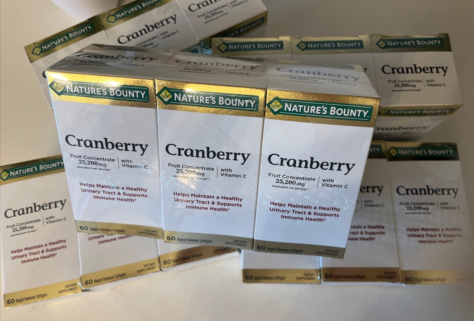 5 – 3 ct Nature Bounty Cranberry 25,200 mg Vitamin C BB 5/26 B72 Retails $236