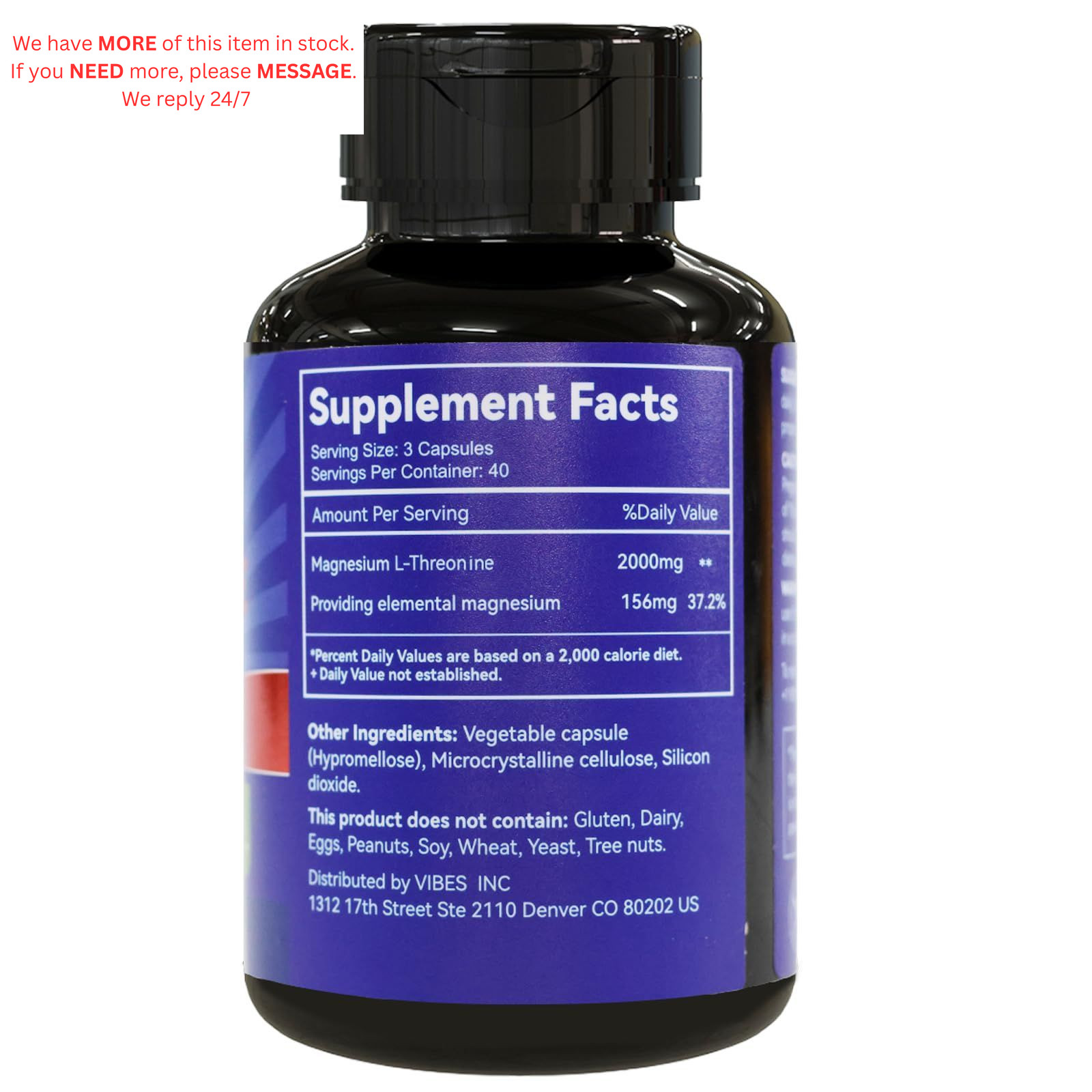 EAZGOO Magnesium L-Threonine Supplement, Mineral 120 Count (Pack of 1)