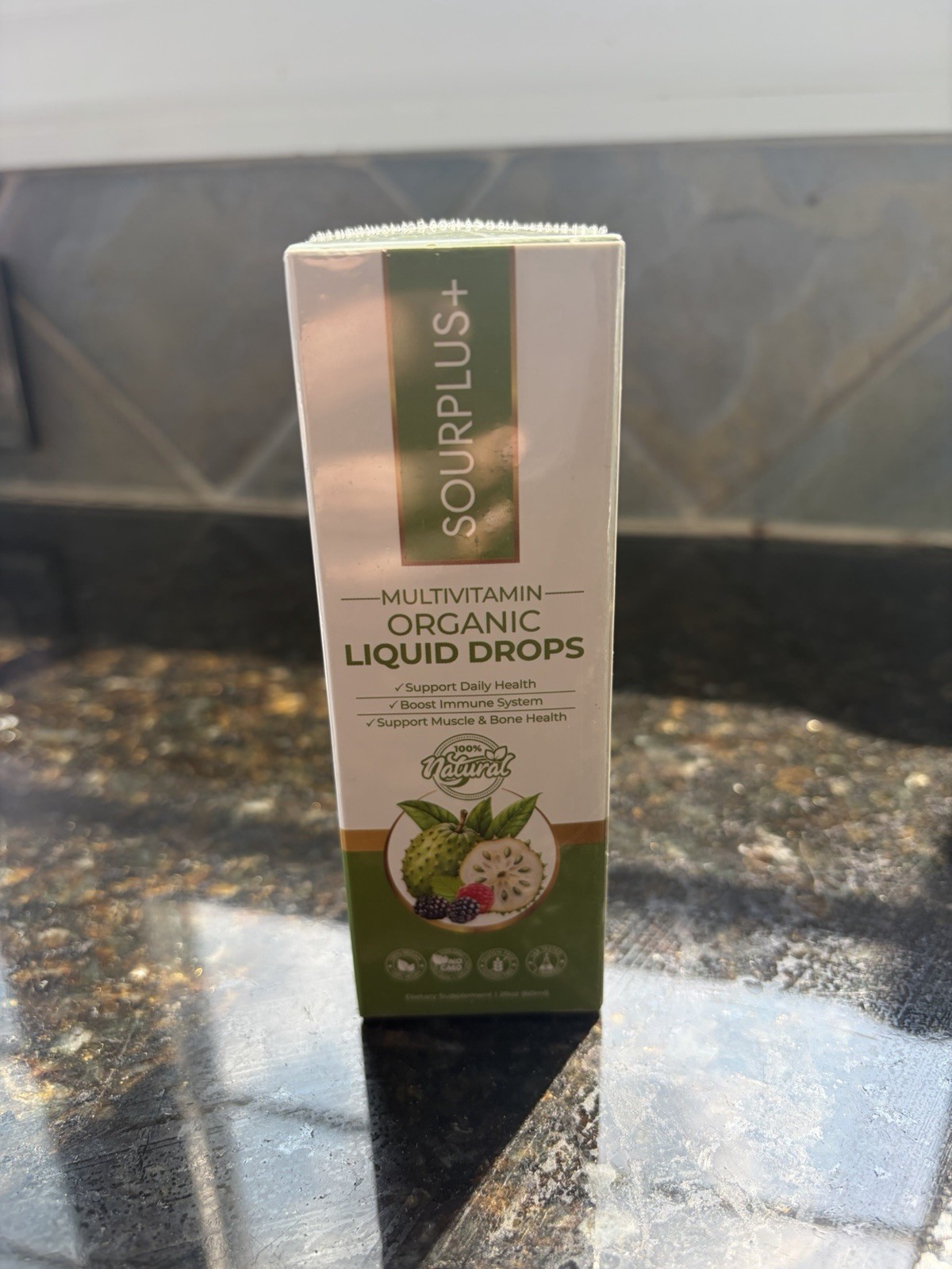 Soursop+ Organic Multivitamin Drops for Daily Health, Immune, Muscle & Bone, 2oz
