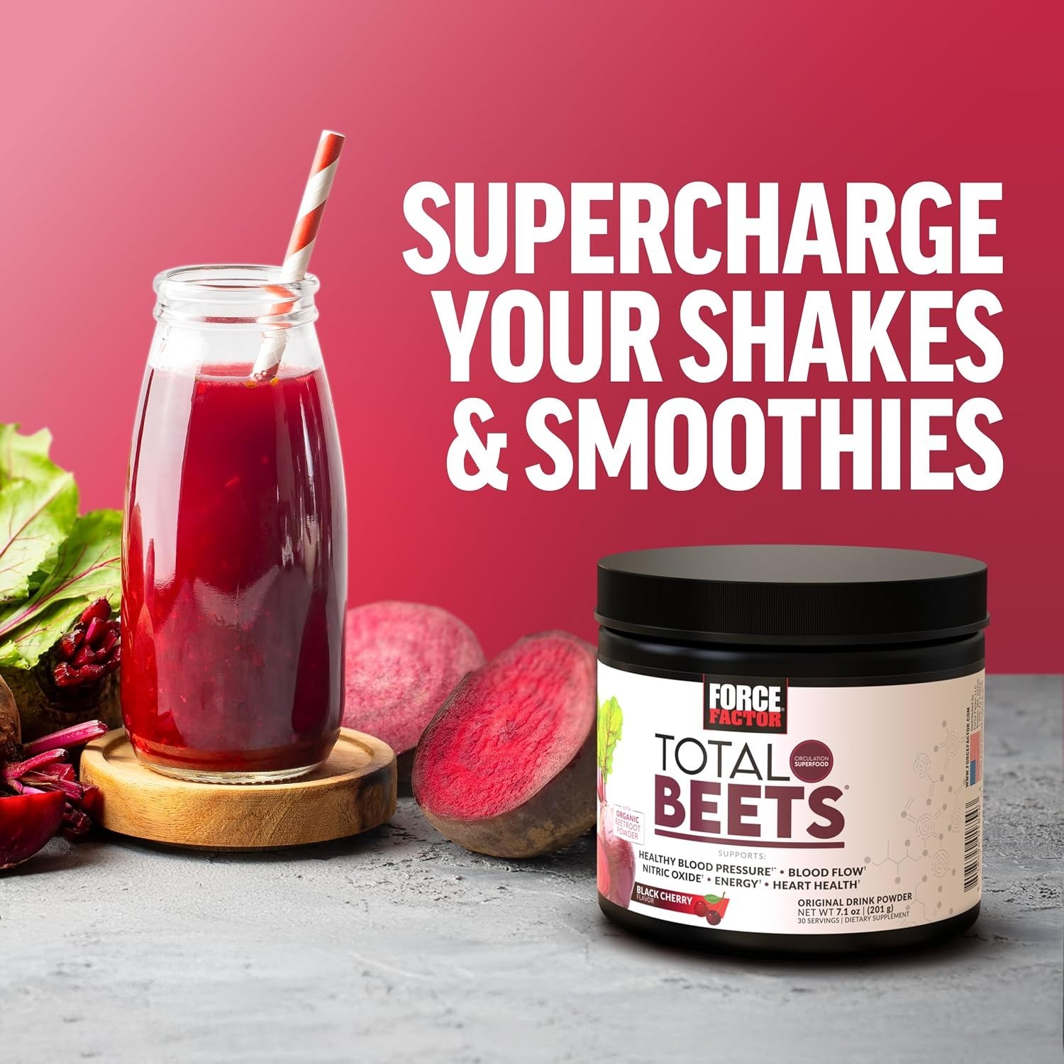 30 Servings of Total Beets Drink Mix – Natural Support for Energy & Circulation