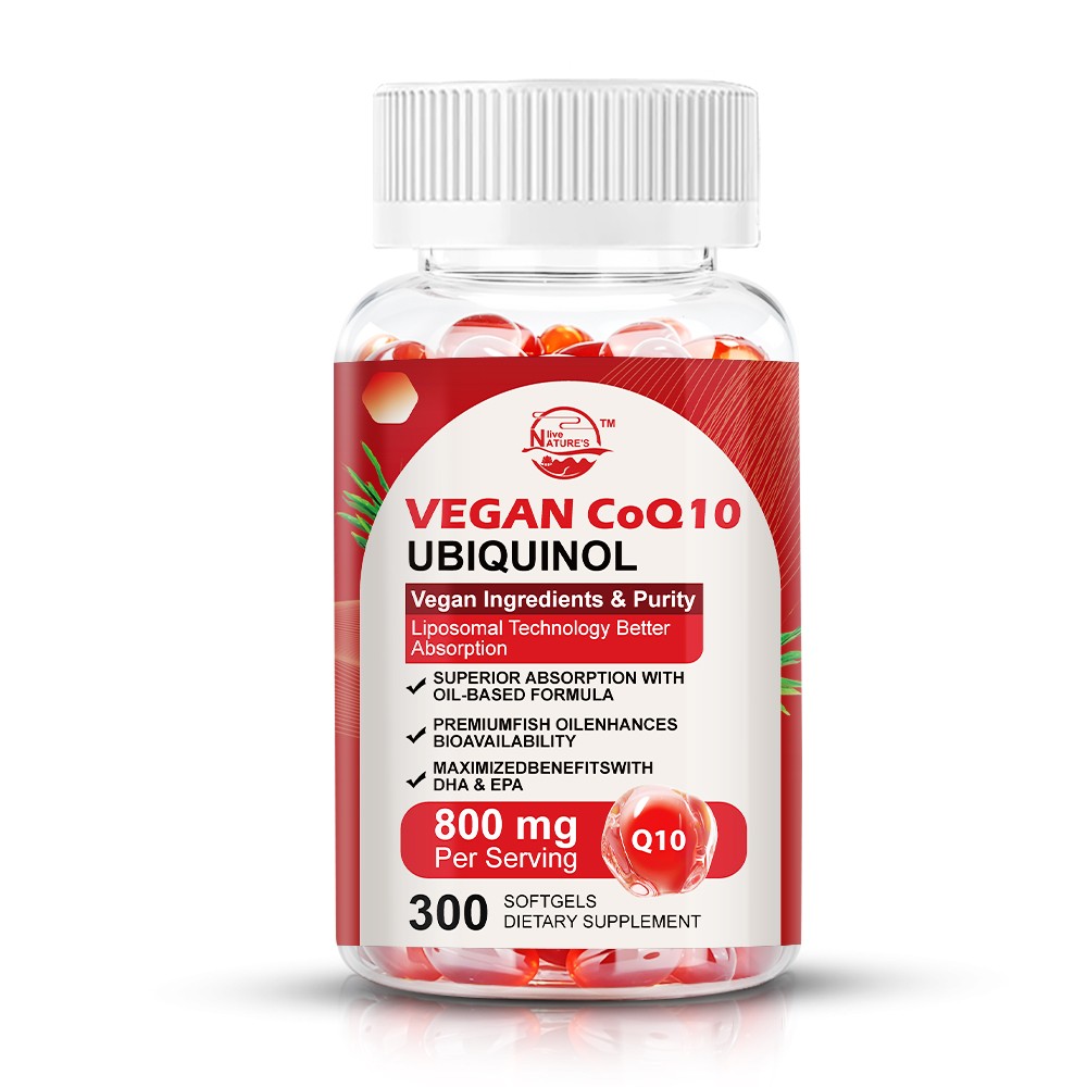 Ubiquinol 800 mg (The active form of CoQ-10) 300 Capsules Non-GMO – SEALED