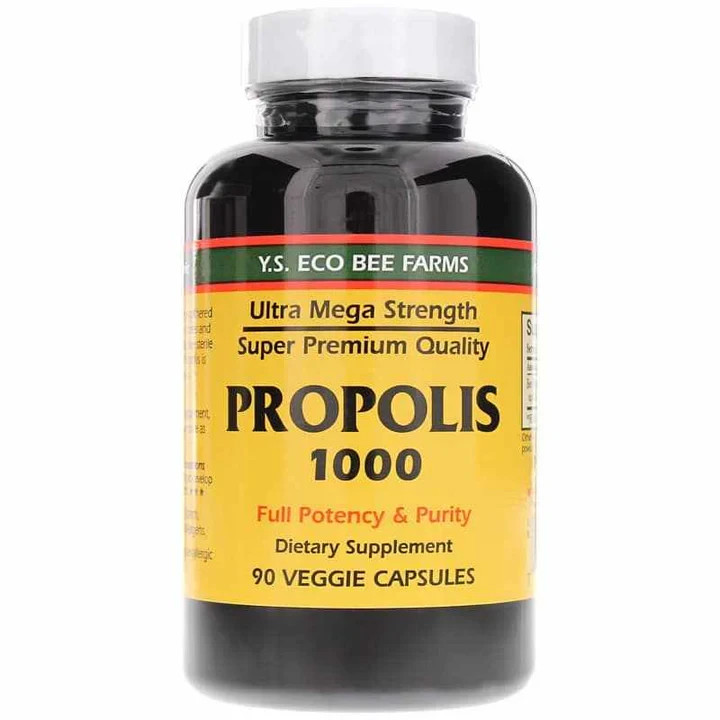 Propolis-Raw Unprocessed 1000mg Y.S. Organic Bee Farms 90 Caps