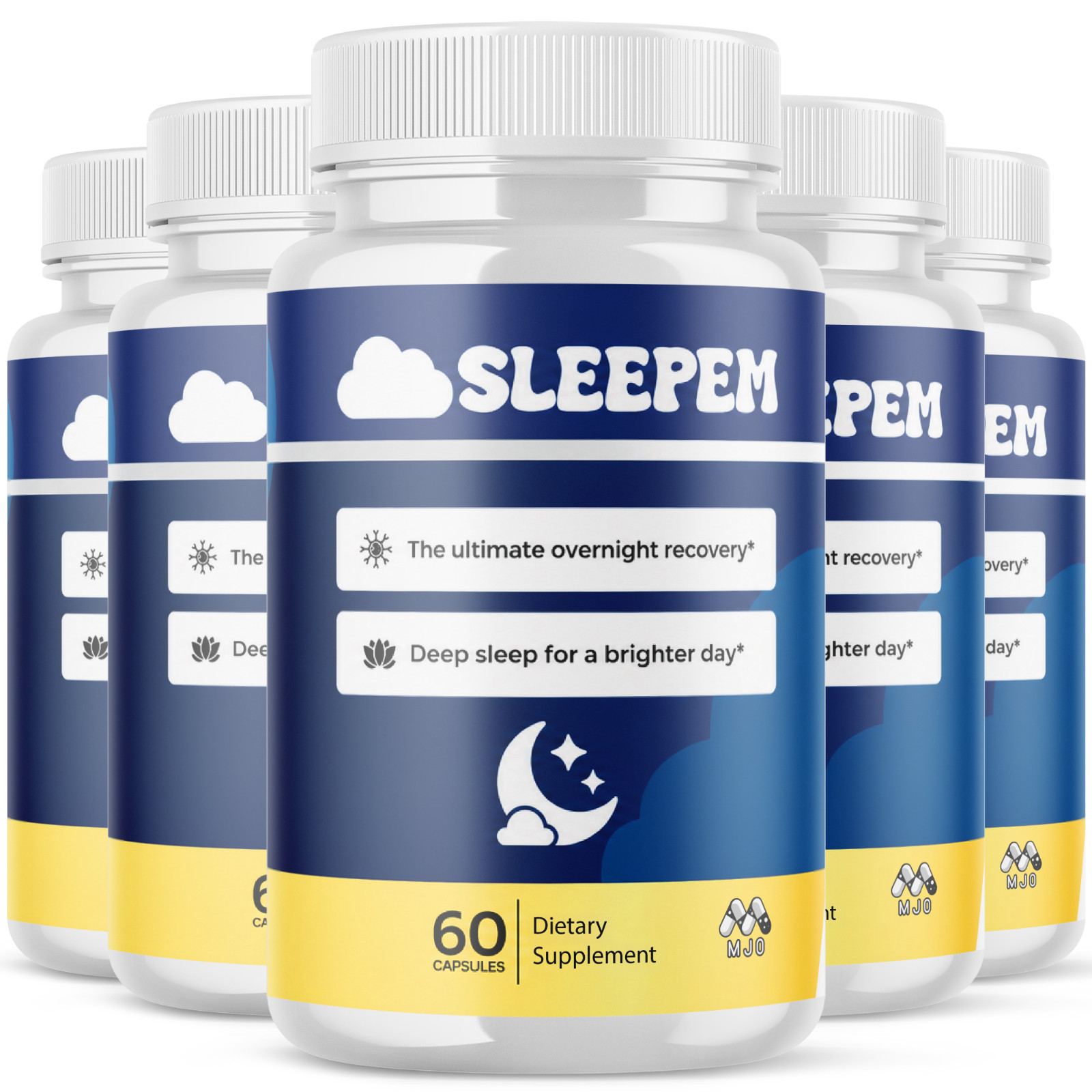 (5 Pack) Sleepem Advanced Night Support Deep Sleep Supplement 300 Capsule