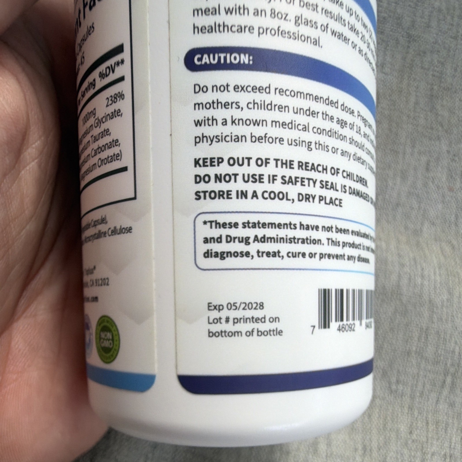 Toplux Nutrition Magnesium Complex 1000mg Non-GMO 90 Capsules