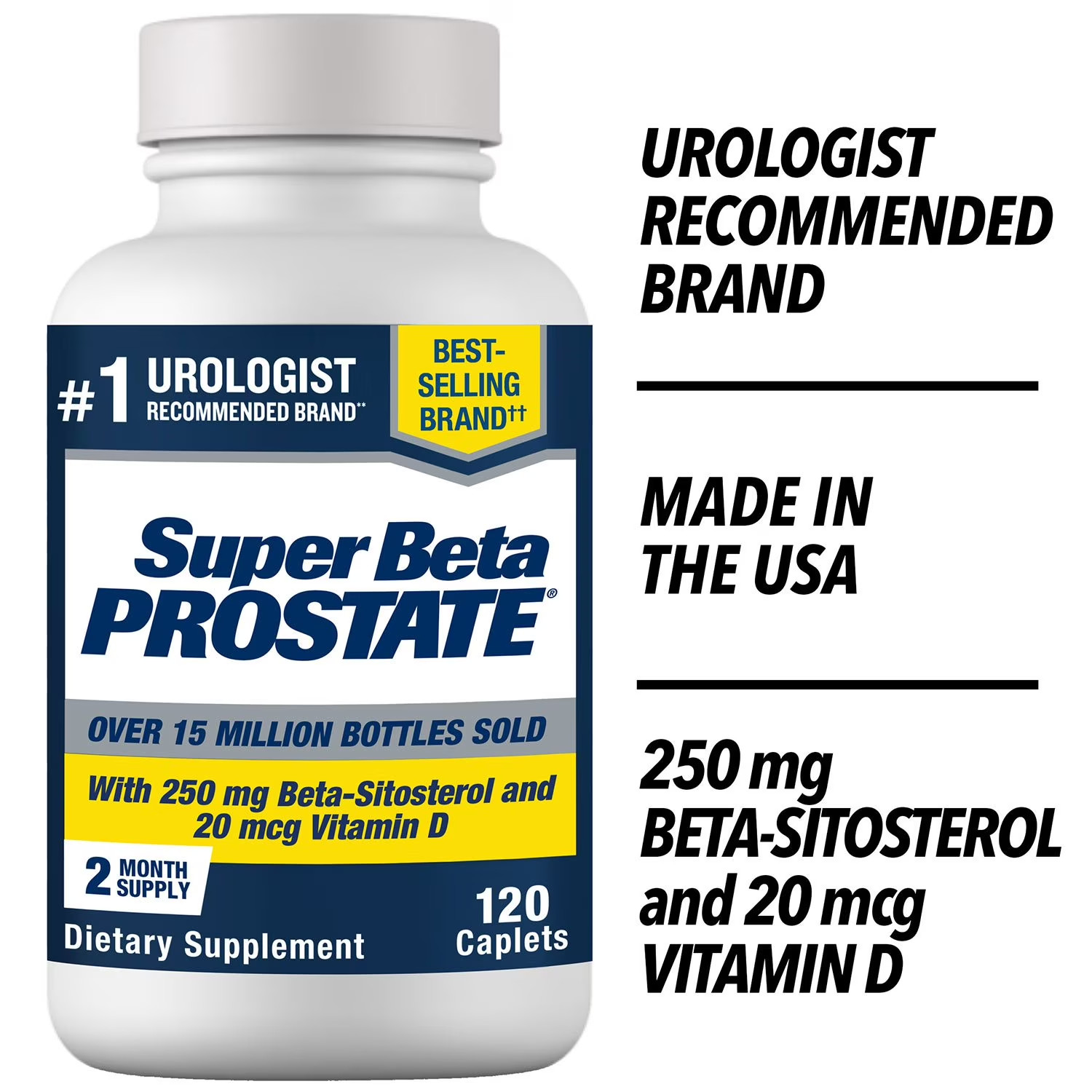 2 Pack Men’s Health SUPER BETA PROSTATE Support Supplement – Caplets 120 ct