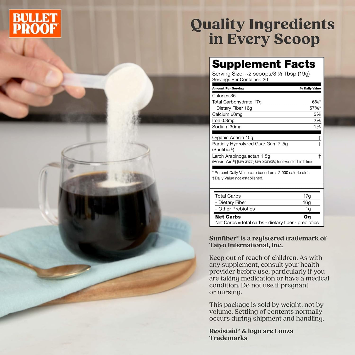 Innerfuel Prebiotic Fiber Powder, Unflavored, 16G Fiber, Plant-Sourced, Non-Gmo