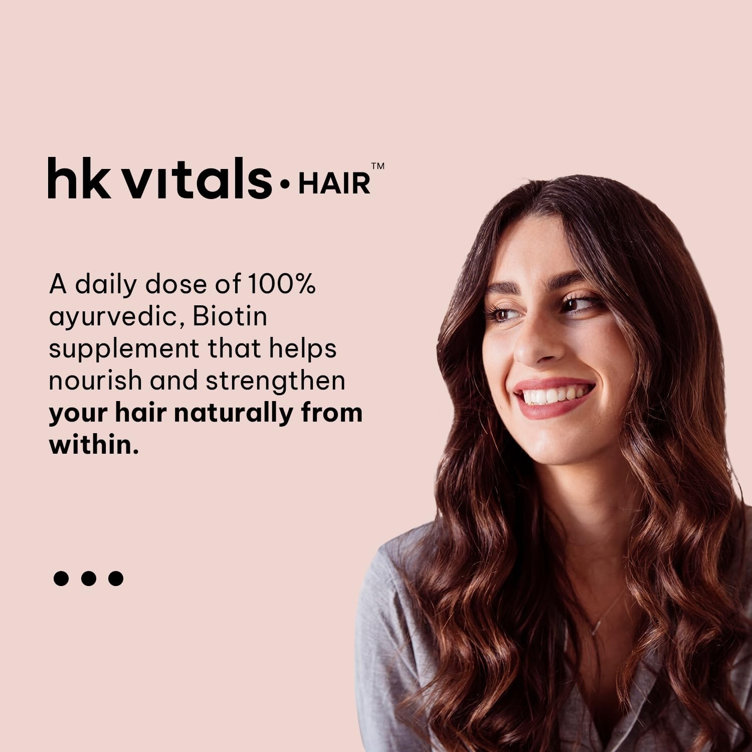 HK Vitals Biotin 90 Tablets Hair Skin Nails Supplement Strong Healthy Hair