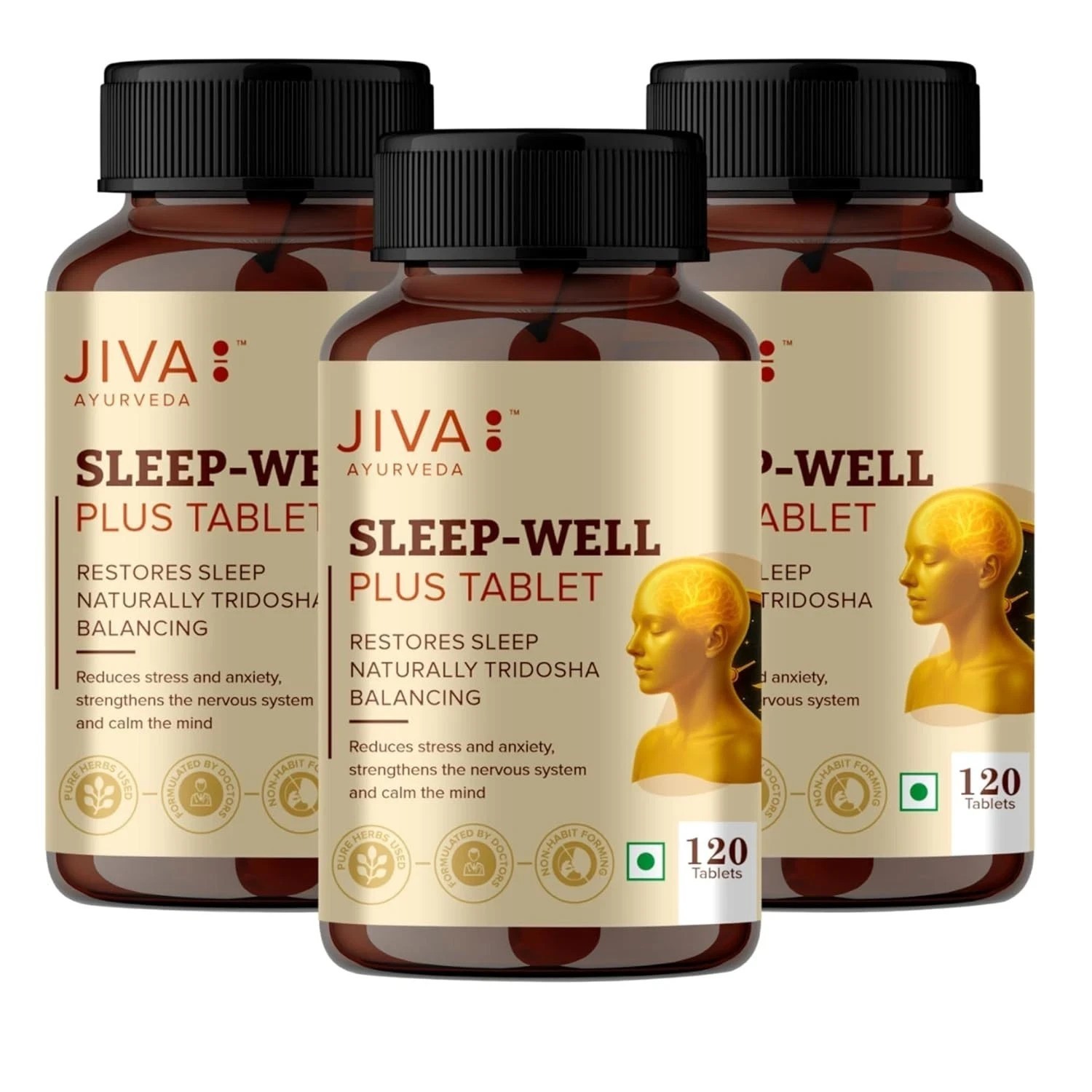 Sleep Well Plus Tablets | Non-Addictive | Supports Sleep, Relaxation (Pack of 3)