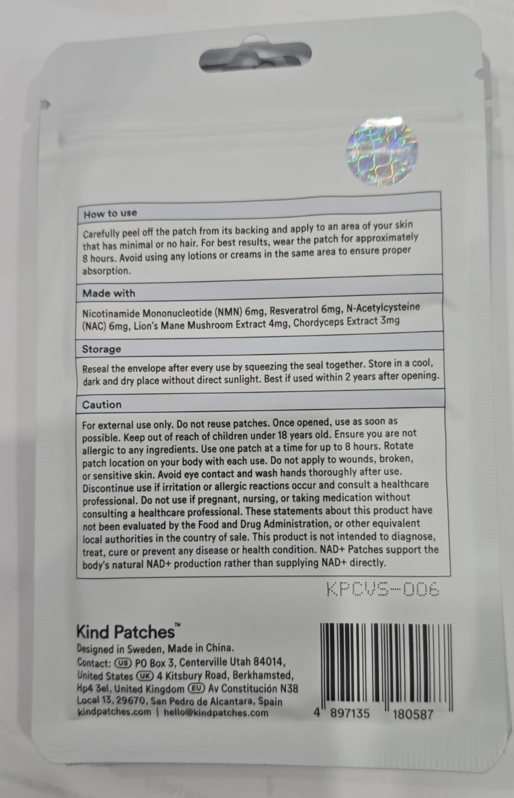 Kind Patches NAD+ Patches Age Rewind Patches Supports NAD+ Production 30 Patches