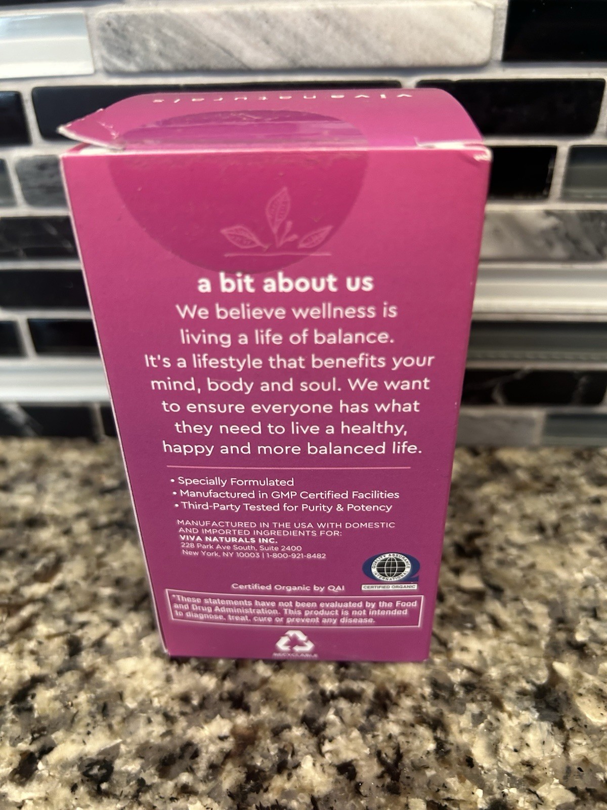 Viva Naturals Organic Hair Skin & Nails Biotin 5000 mcg 120 Tablets Vegan