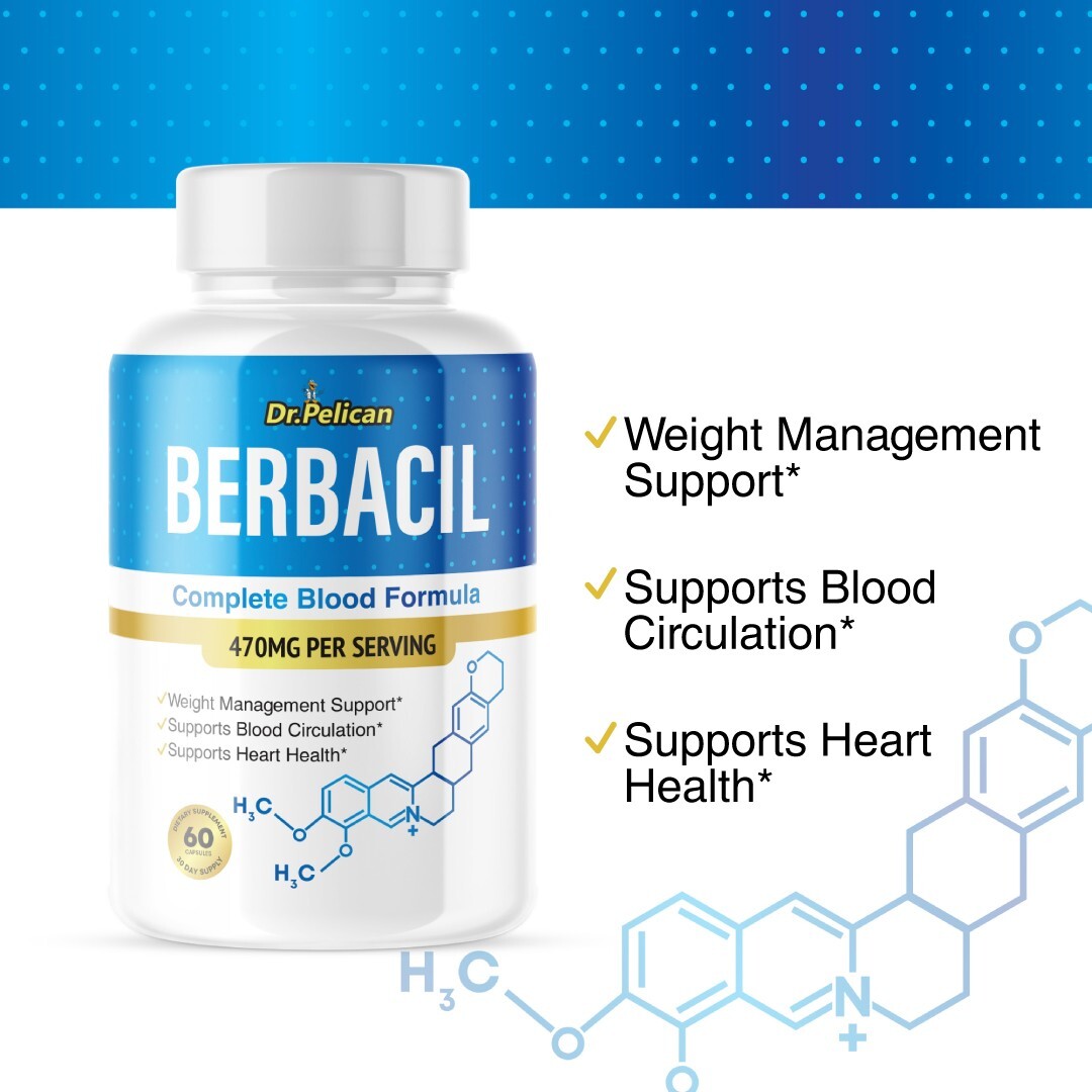 Berbacil- Blood Support- 4 Bottles- 240 Capsules