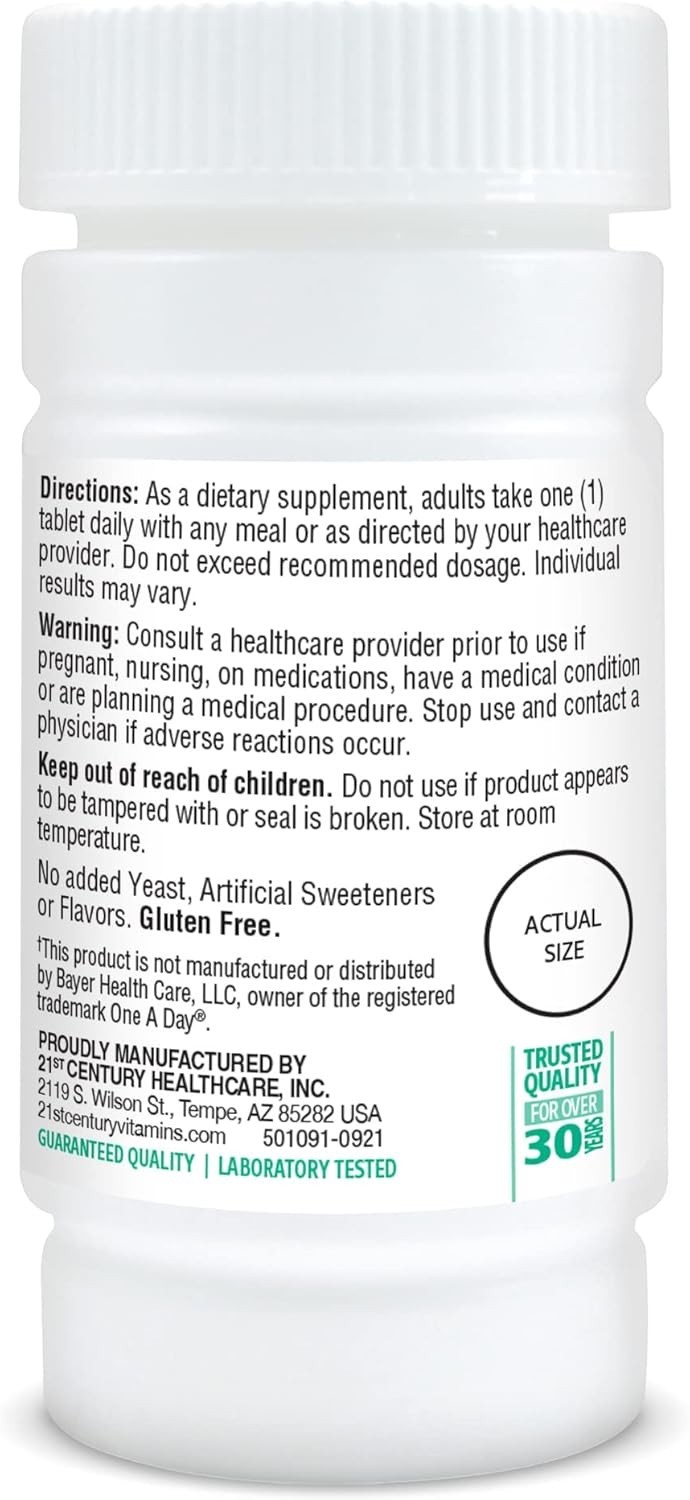 Trusted Quality 100 Count Multivitamin Tablets – Essential Nutrition for Adults