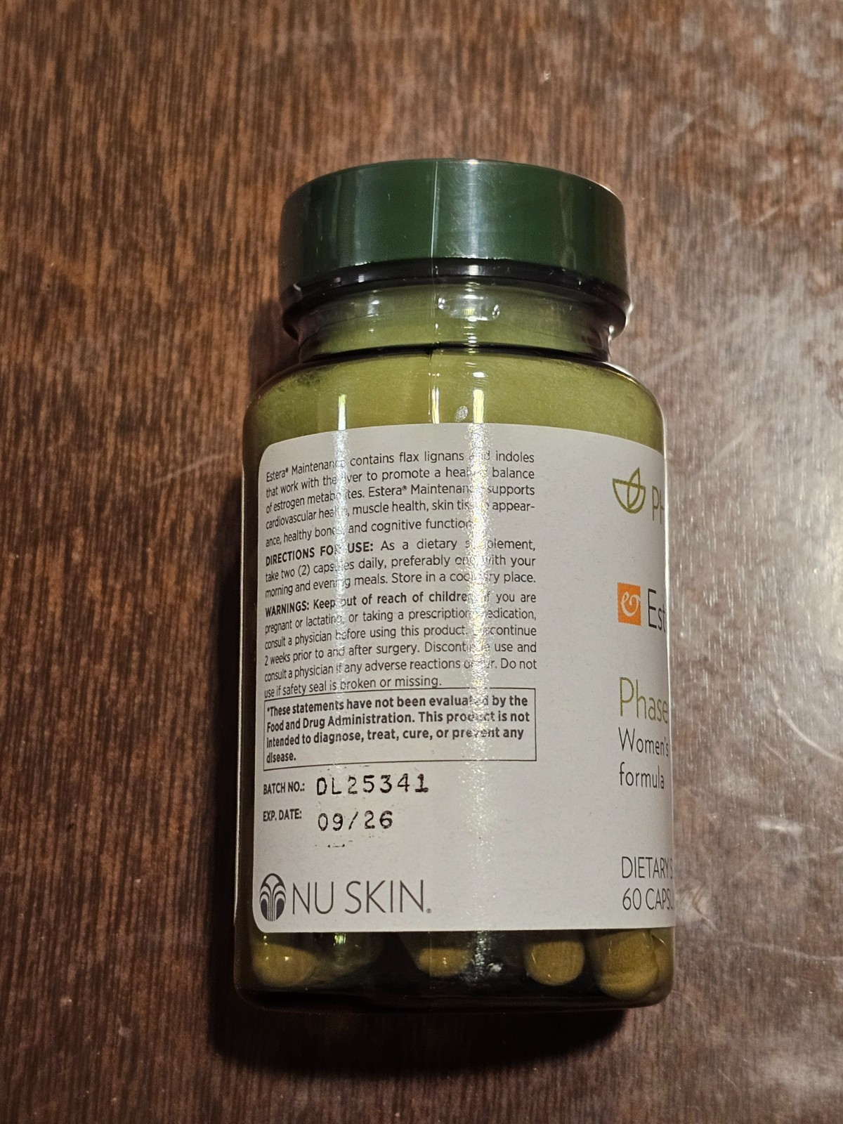 Nu Skin Pharmanex Estera Phase III Women’s Maintenance Formula Exp 09/2026