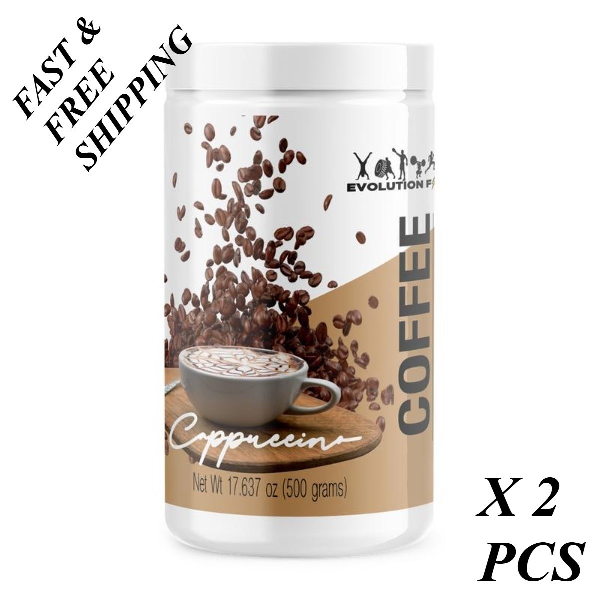 2 PCS–LUXRY Evolution Coffee Cappuccino Creamy L-Carnitine Dietary Supplement