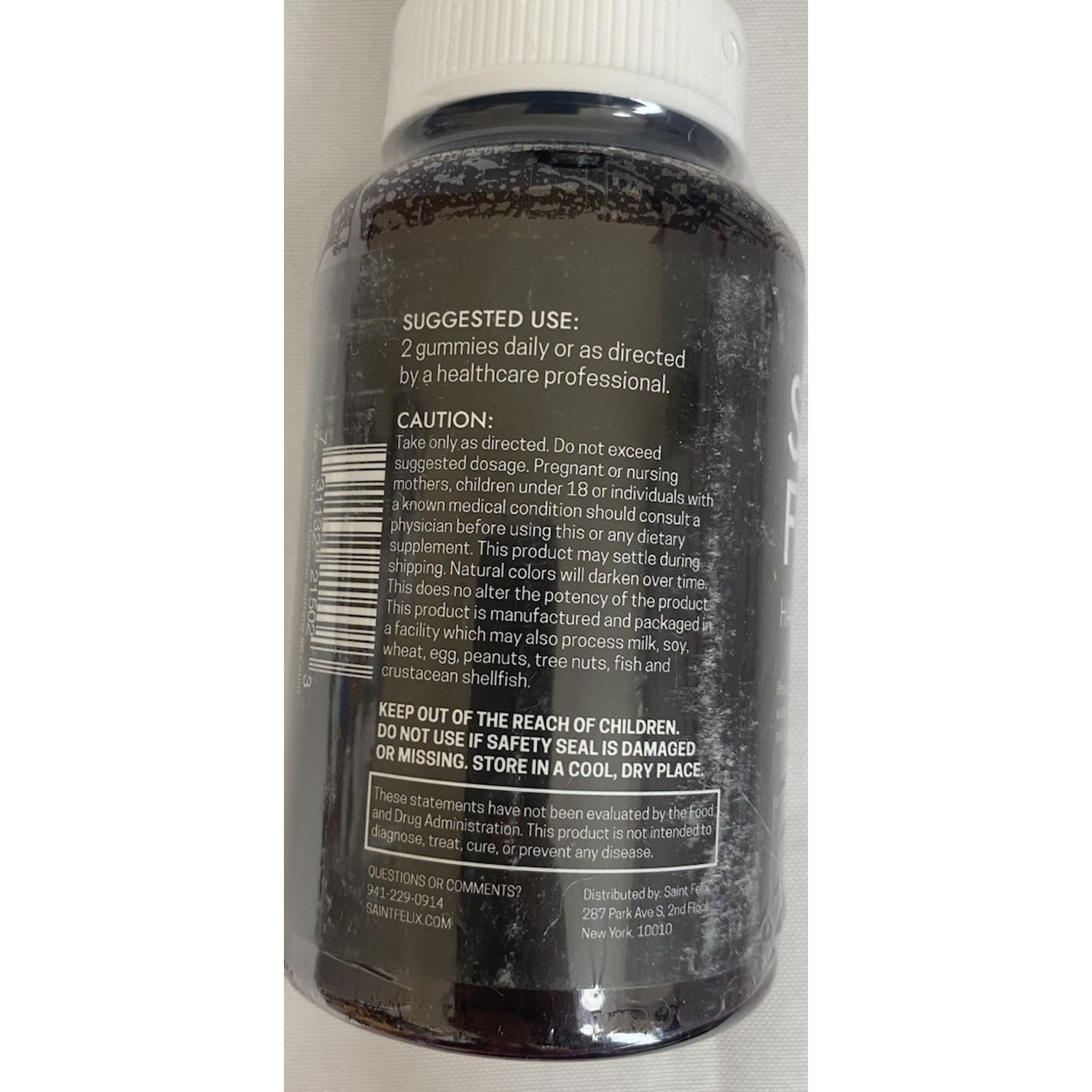 Hair & Skin Gummies , 2 Bottles Of Passion Fruit Flavored 60 Each,By Saint Felix