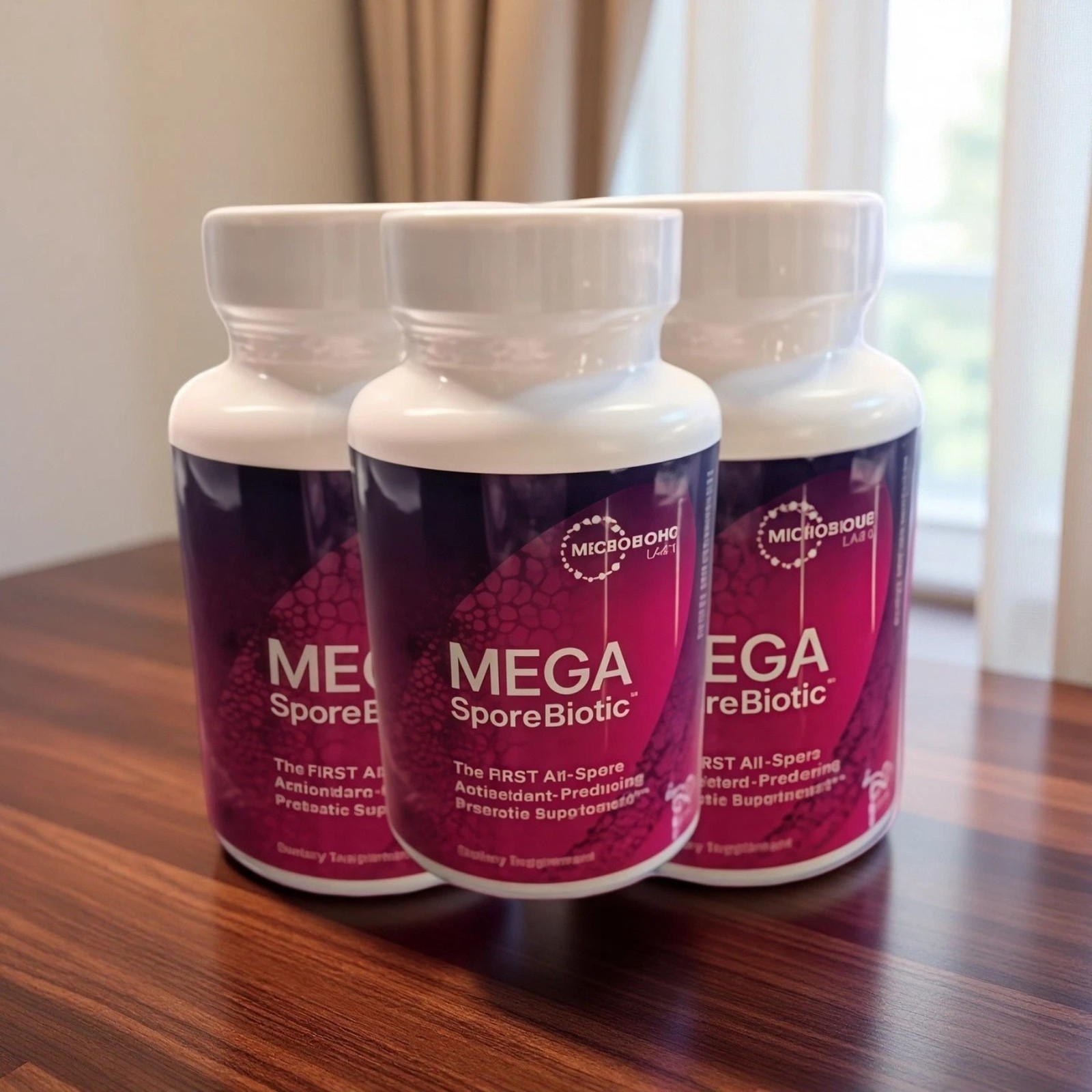 3PCS-Microbiome Labs Mega SporeBiotic 60 CAPSULES Probiotic Complex SUPER FRESH.