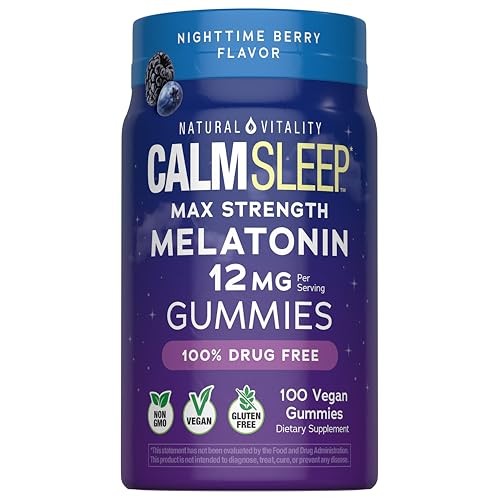 Natural Vitality Calm Sleep Melatonin Gummies 100 Count
