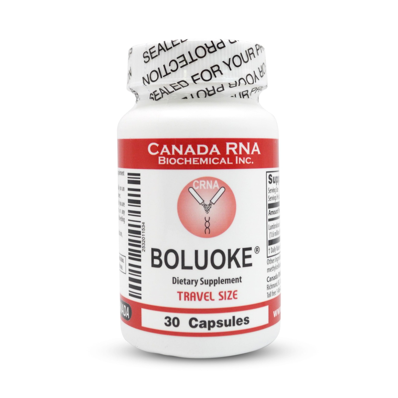 Boluoke Canada RNA Lumbrokinase for Circulatory Health, 30 caps