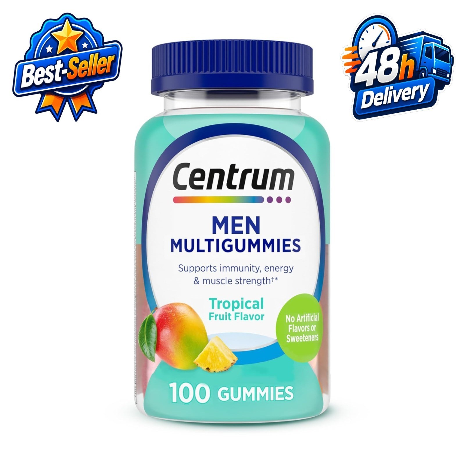 Centrum Men’s Multivitamin Gummies, Immune Support, 100 Count