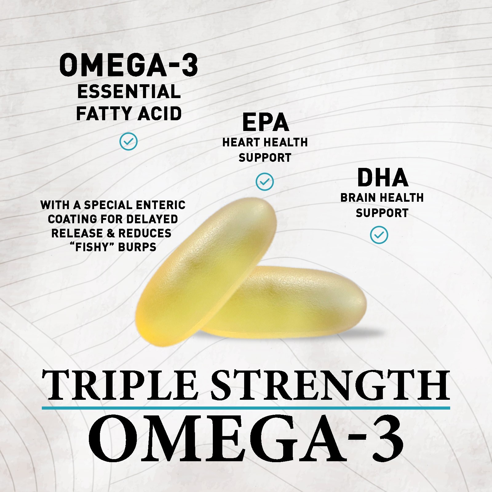 Omega 3 Fish Oil Capsules Triple Strength 2000mg EPA & DHA