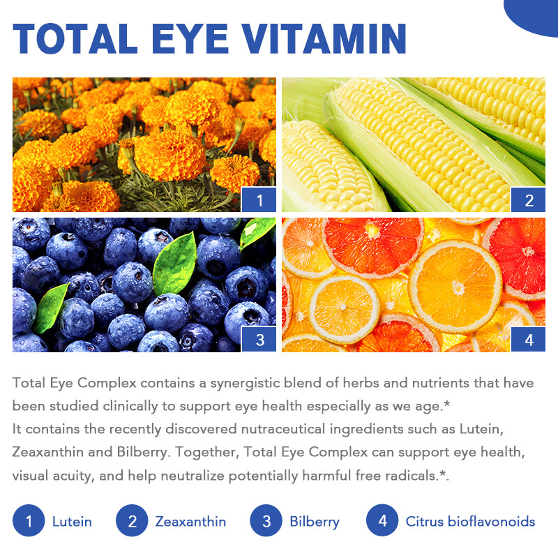 Eye Vitamins with Lutein and Zeaxanthin – Premium Eye Protection Formula 120Caps