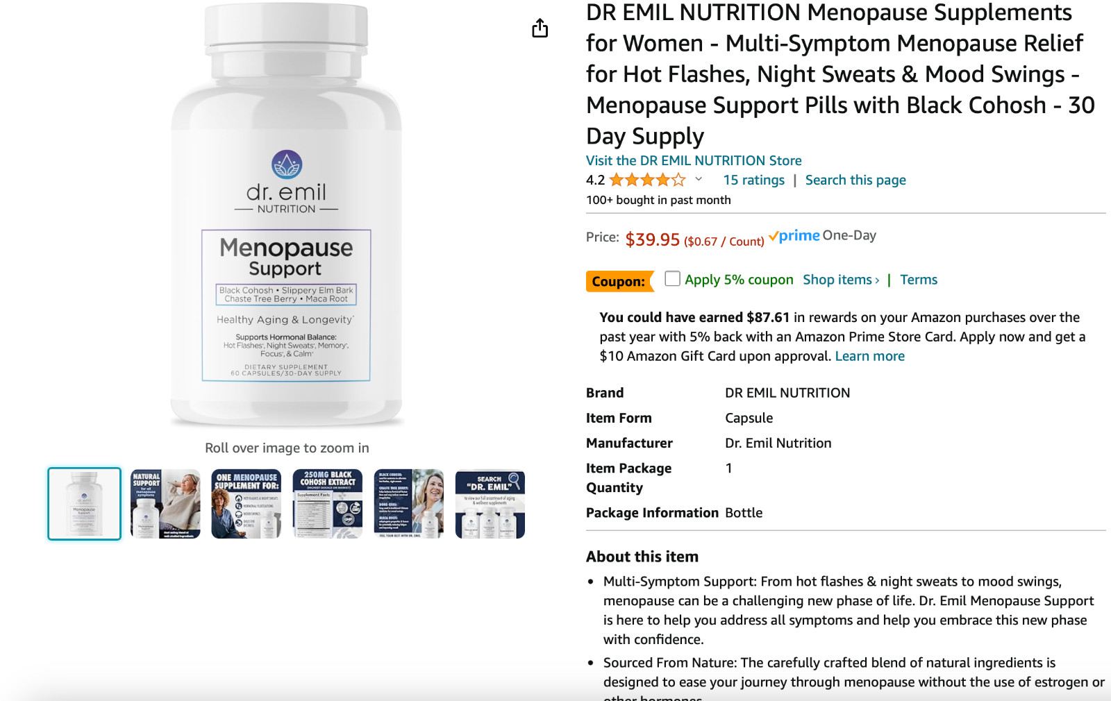Menopause Supplements for Women – Multi-Symptom Menopause Relief with Black Coho