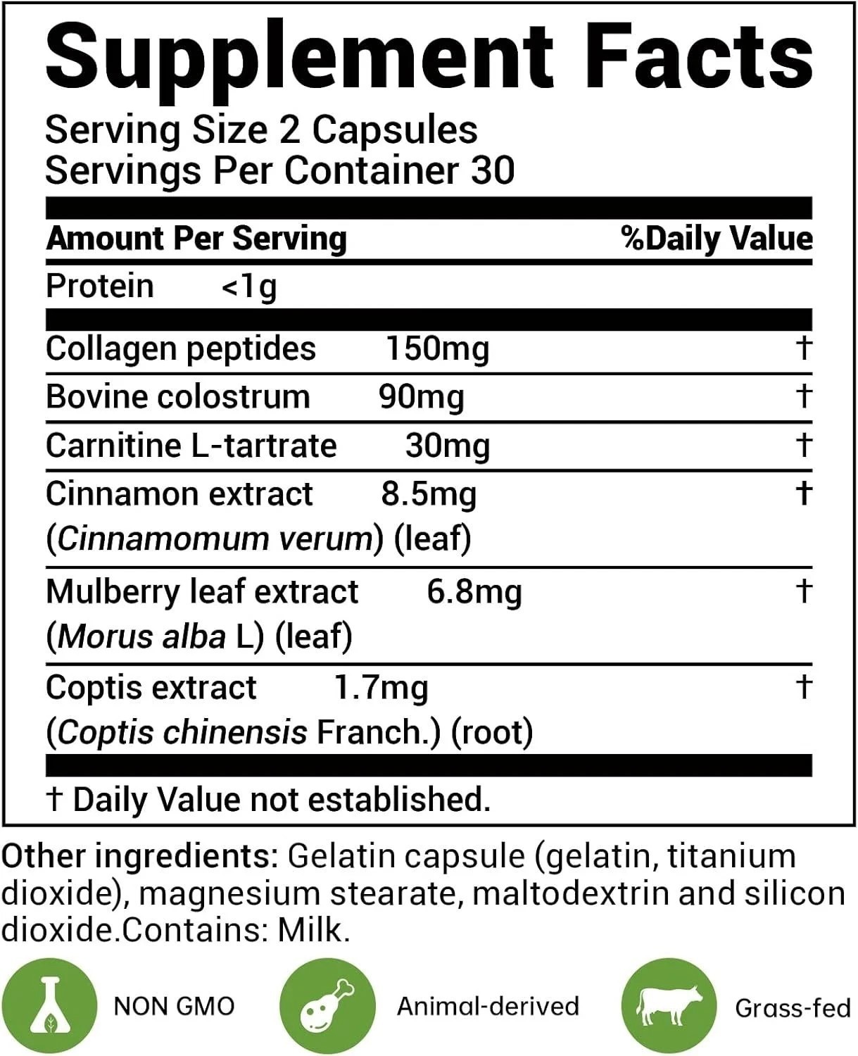 DrBioCare Living Collagen L-Carnitine Complex – 60 Capsules, Non-GMO, Grass-Fed