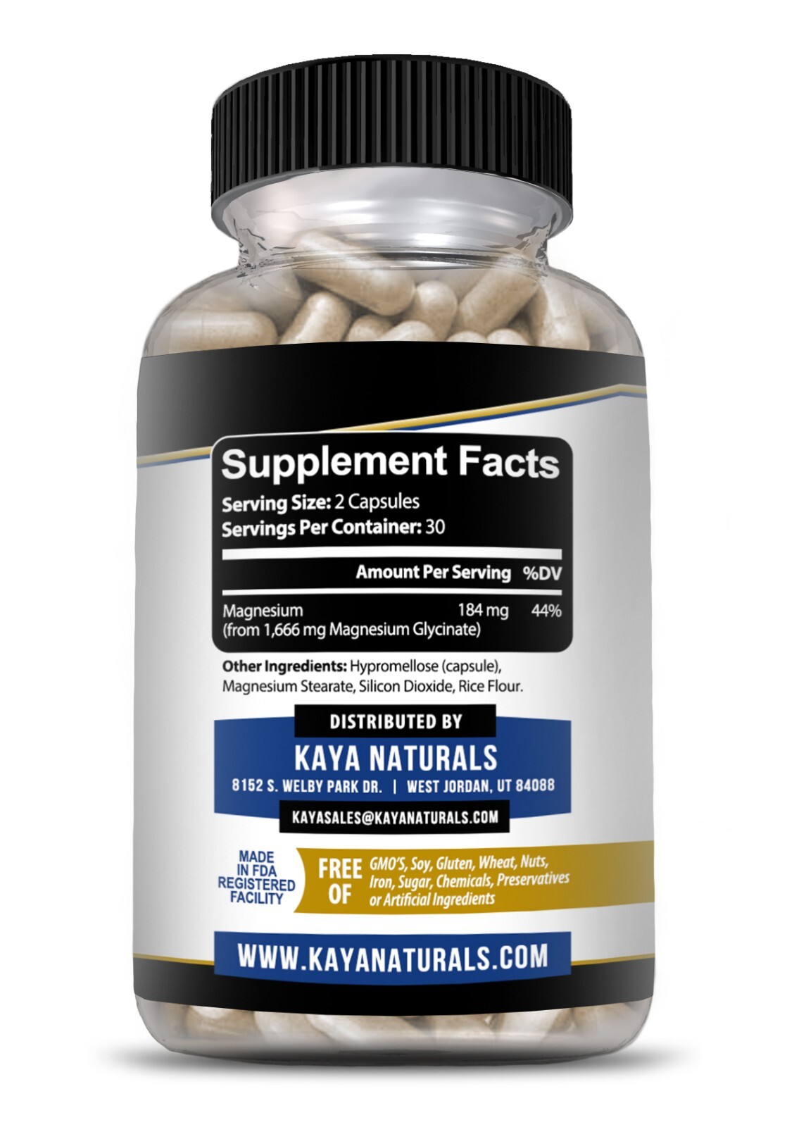 Magnesium Glycinate 183 MG Chelated RLS Improved Sleep, Stress & Anxiety Relief