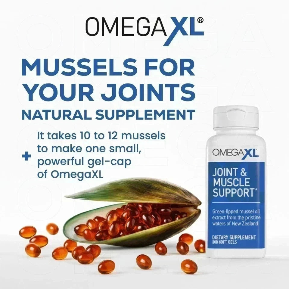 3xOmega XL 300 Capsules Green Lipped Mussel Joint & Muscle Relief Supplement