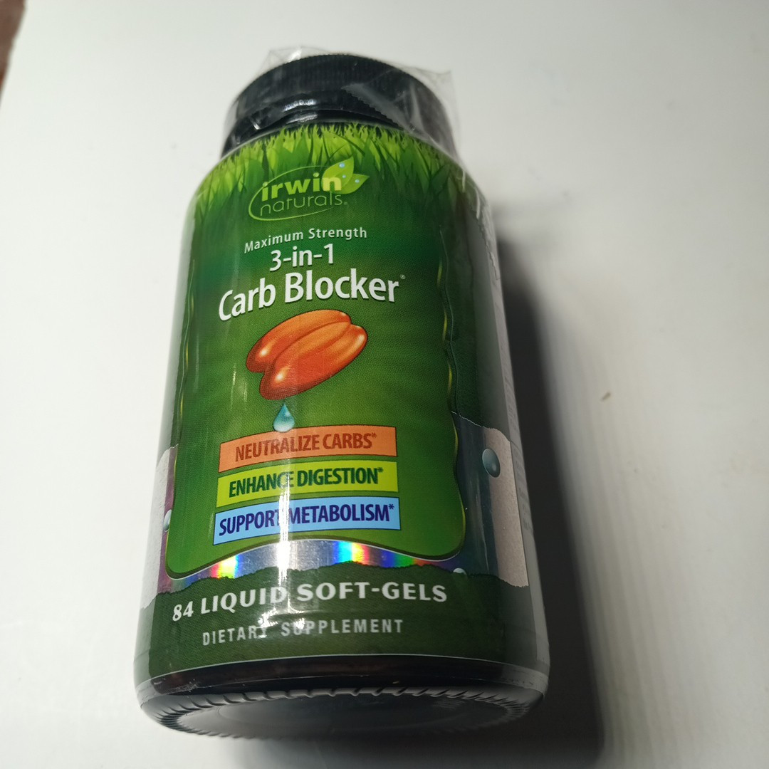 Irwin Naturals Maximum Strength 3-in-1 Carb Blocker 84 Sgels EXP June 2025￼