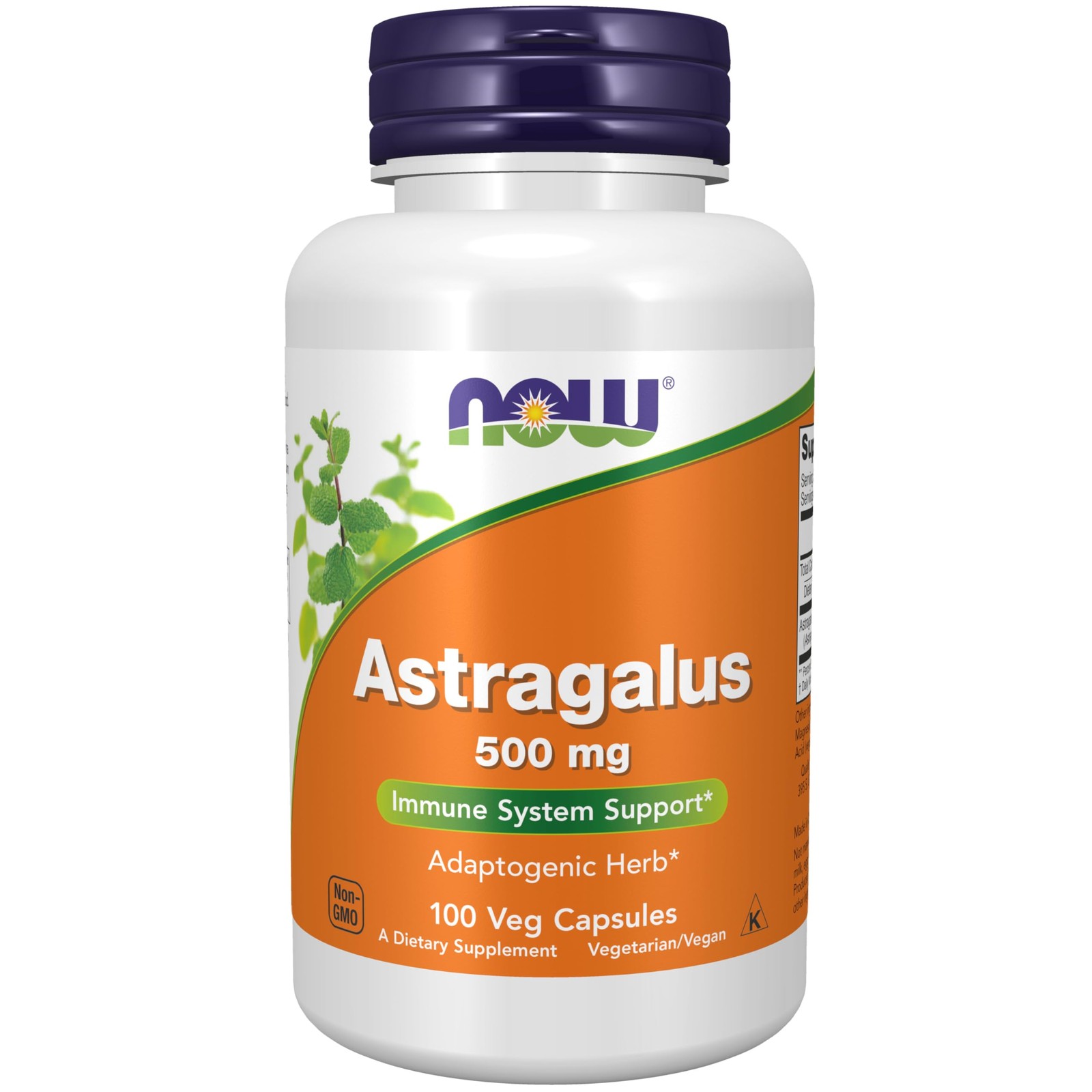 Now Astragalus Root Herbal Supplement Immune System Support 100 Count