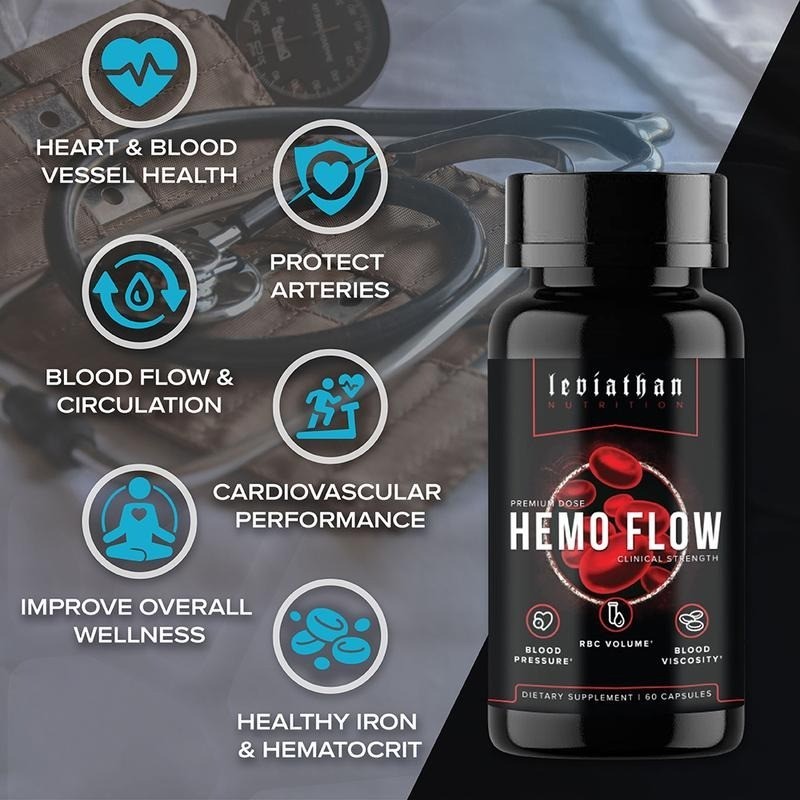 Leviathan Nutrition Hemo Flow & Blood Pressure | Heart Health Supplement