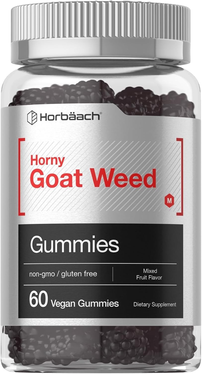 Horny Goat Weed Gummies – , Mixed Fruit, 60 Count with Maca for Vitality
