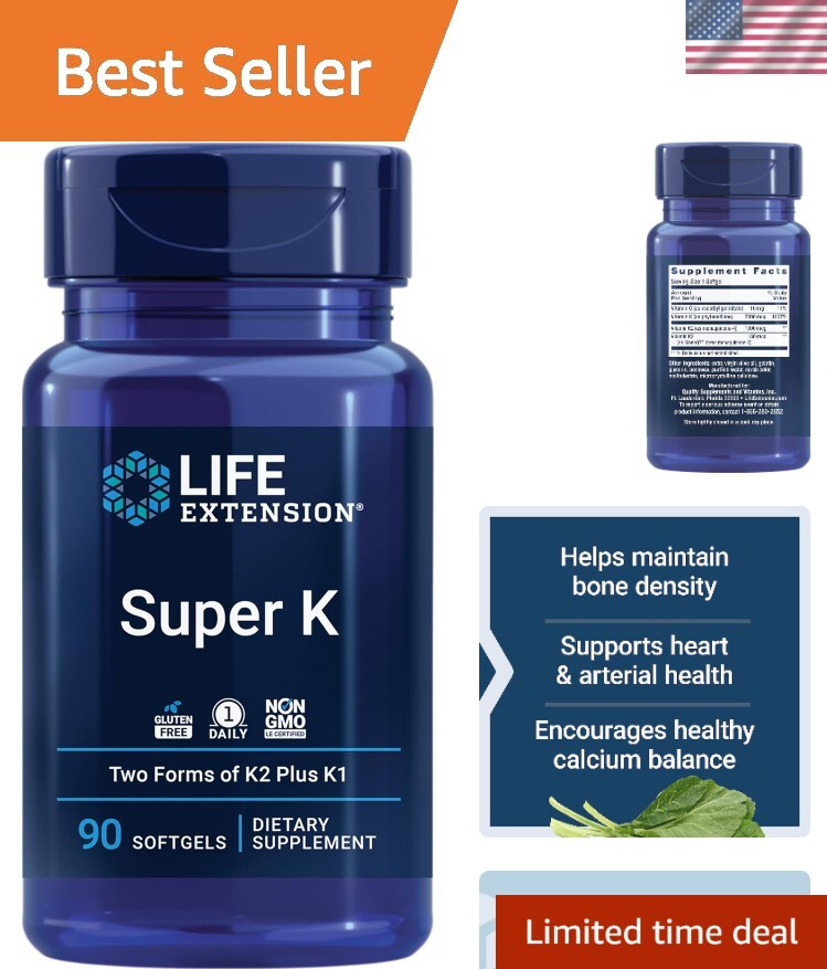 Advanced Vitamin K1 & K2 Supplement – Support for Heart, Bone & Calcium Balance