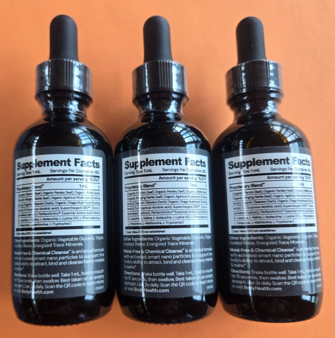 Lot 3 Sealed BodyHealth Metal-Free & Chemical Cleanse Detox Support $203 Retail