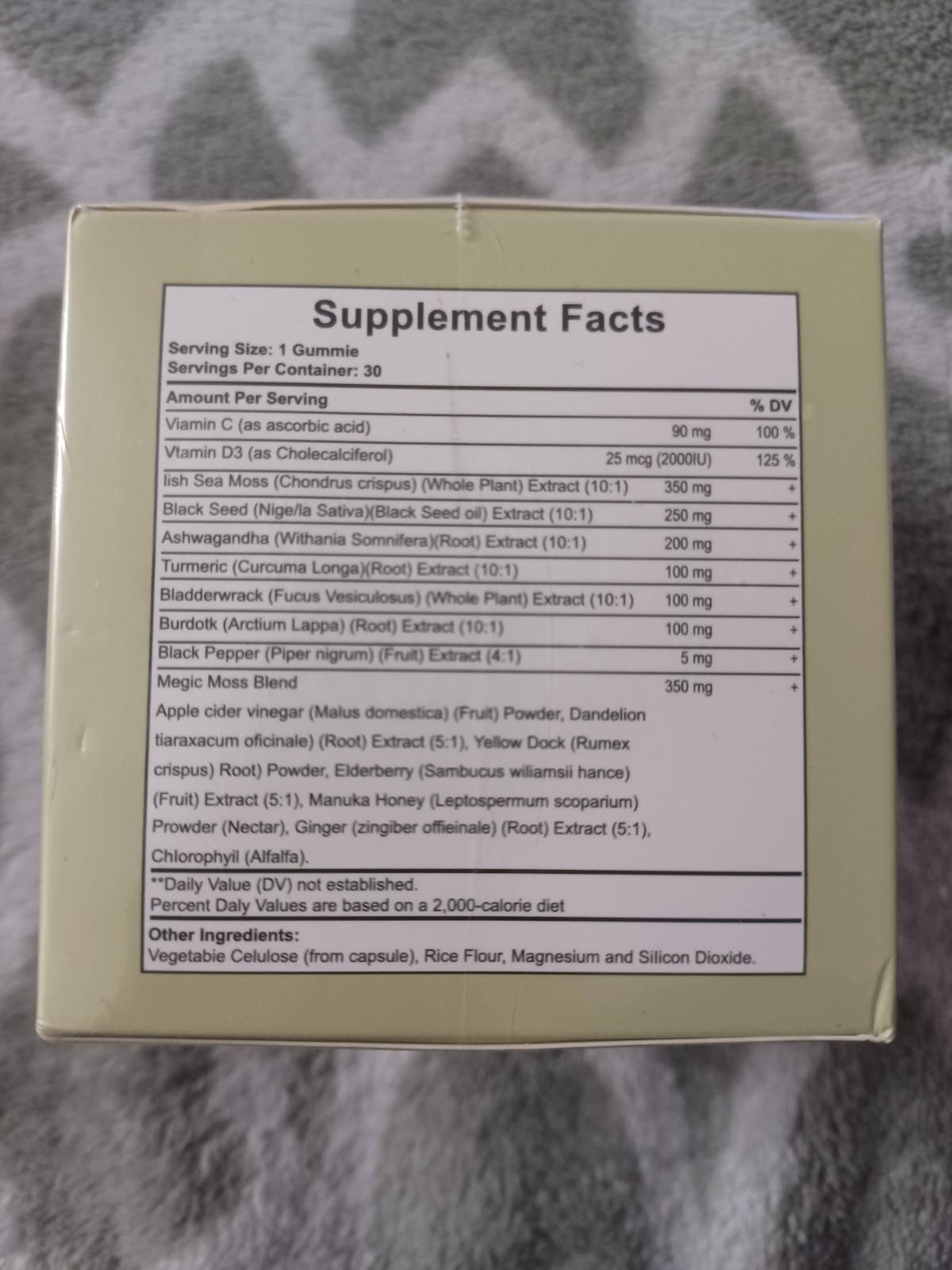 2x Sea Moss Gummies 6000mg 16-in-1 Irish Blend Green Apple 30 Ct Supplement 3/27