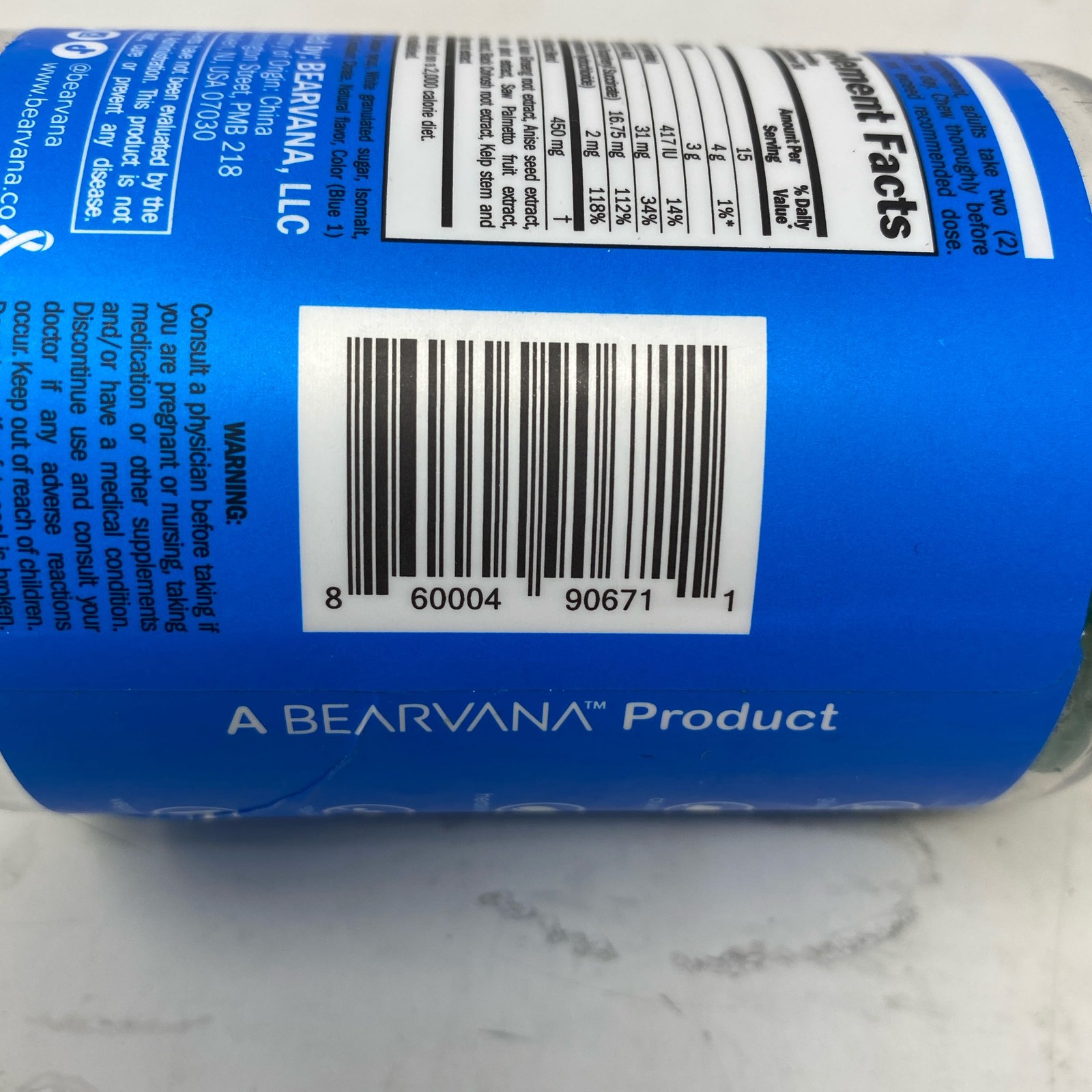 Bearvana Peach Gains Berry Gummies Blue Label 60ct