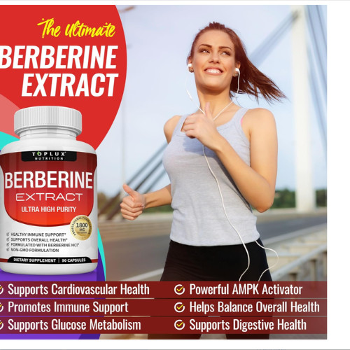 Extracto de berberina 1800 mg, aumenta la inmunidad y apoya la salud en general