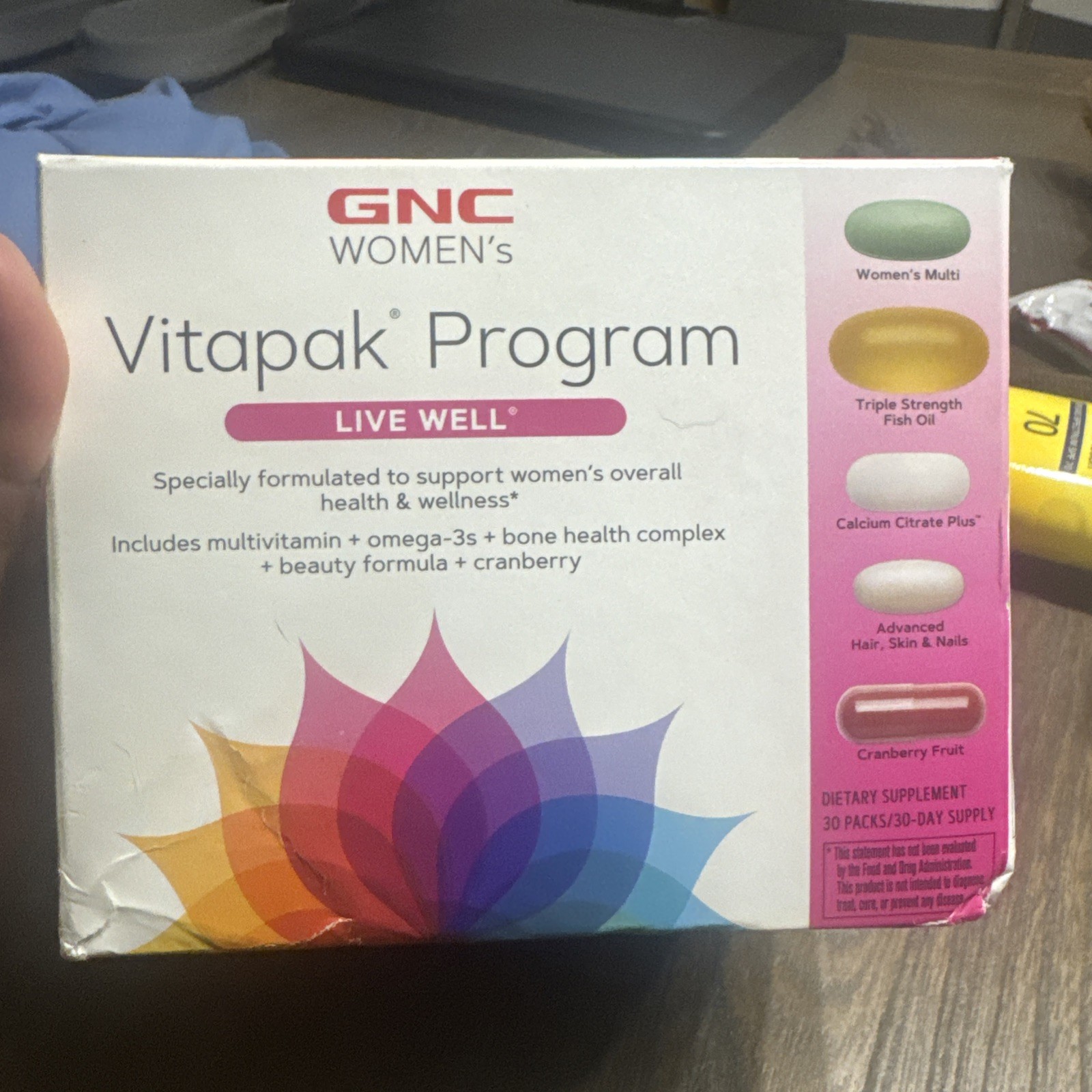 GNC Women’s Vitapak Program Live Well Health & Wellness 30 Day Supply Exp 02/27