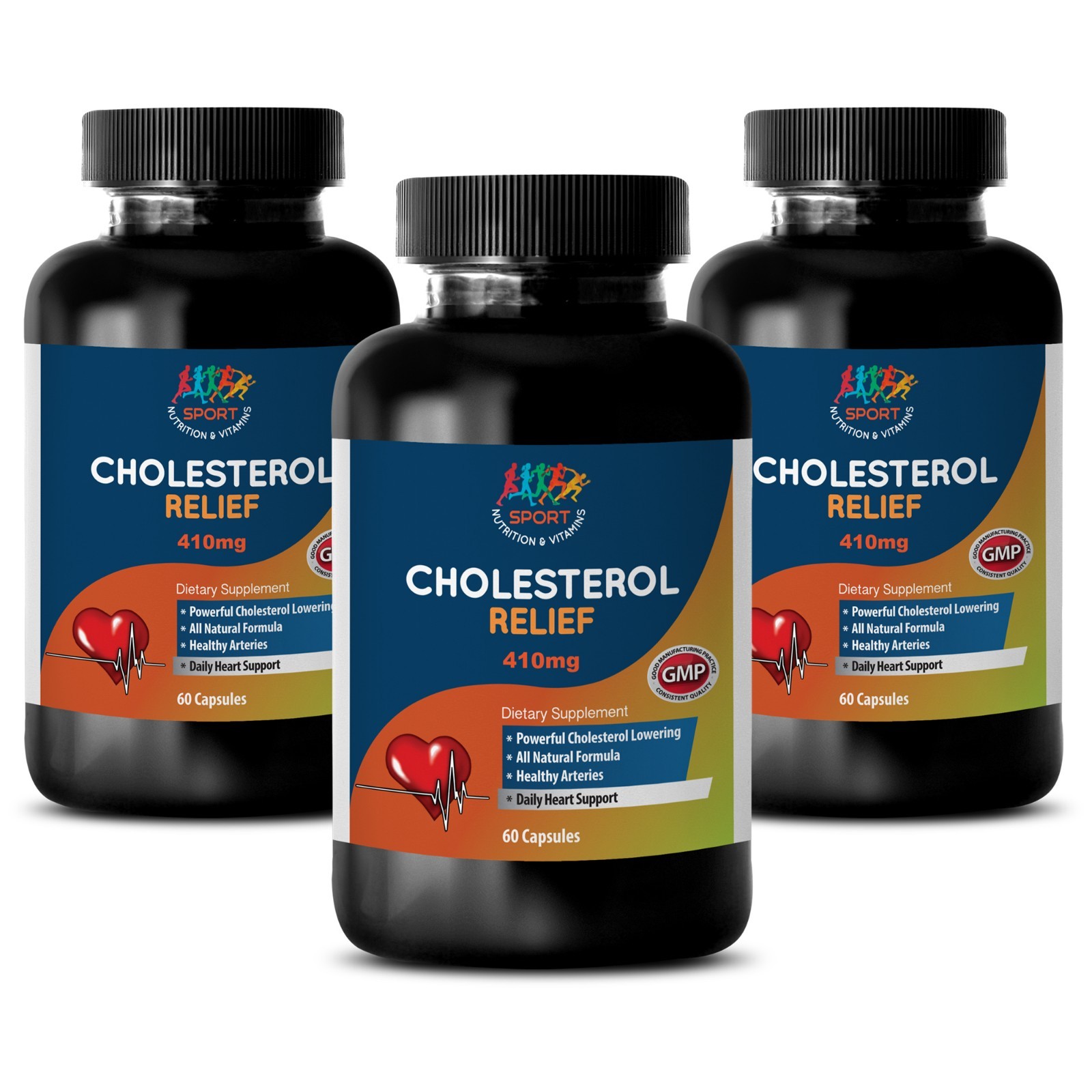 Cholesterol Reducing Supplement Complex w/ Policosanol Plant Sterols (3 Bottles)