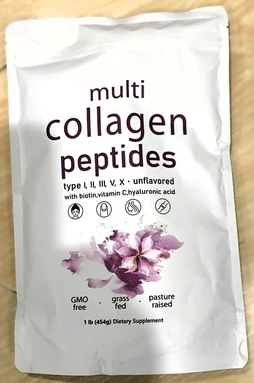 Hydrolyzed Multi Collagen Peptides Powder Protein Types I, II, III, V, X
