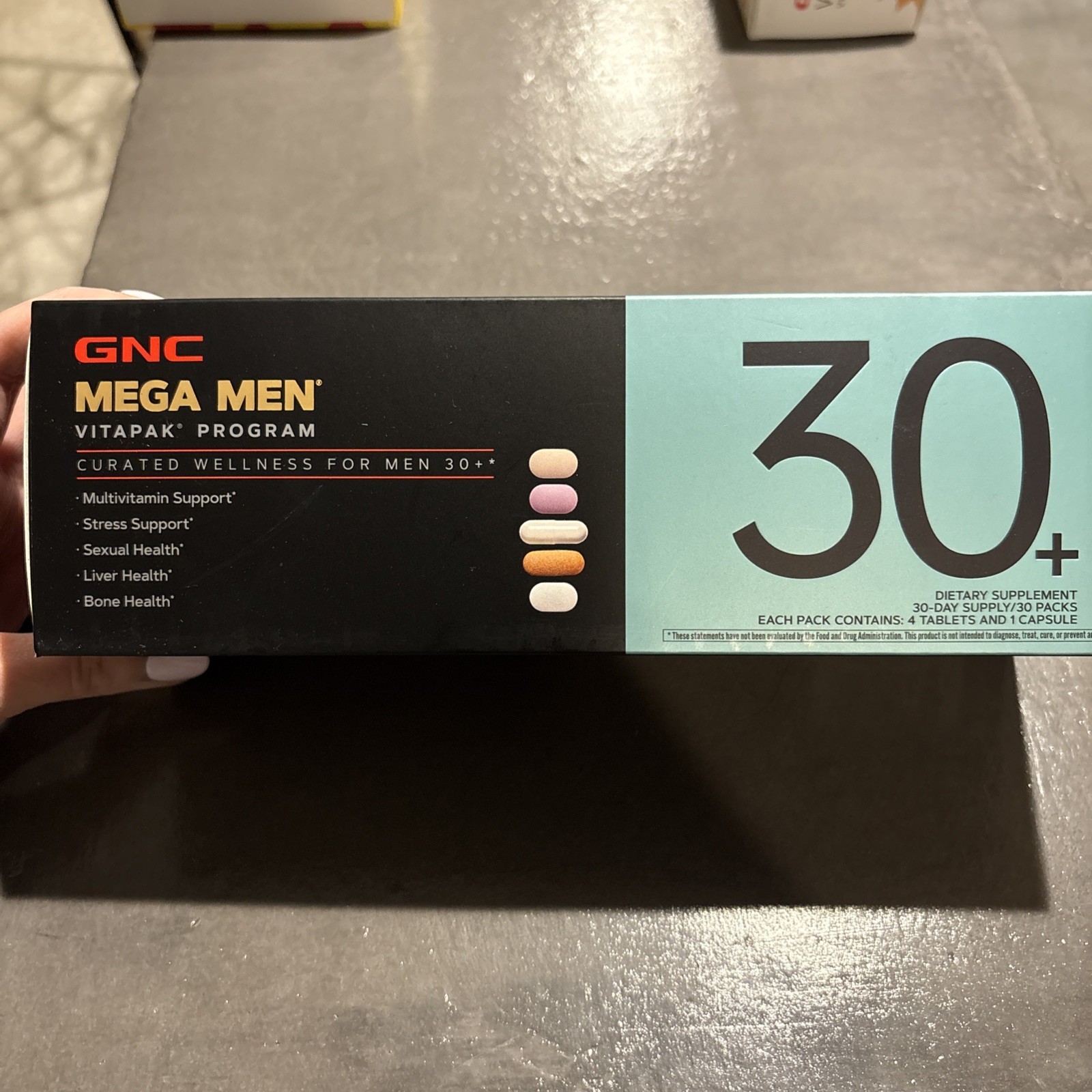 GNC Mega Men Vitapak Program 30+Multivitamin 30 Day Supply