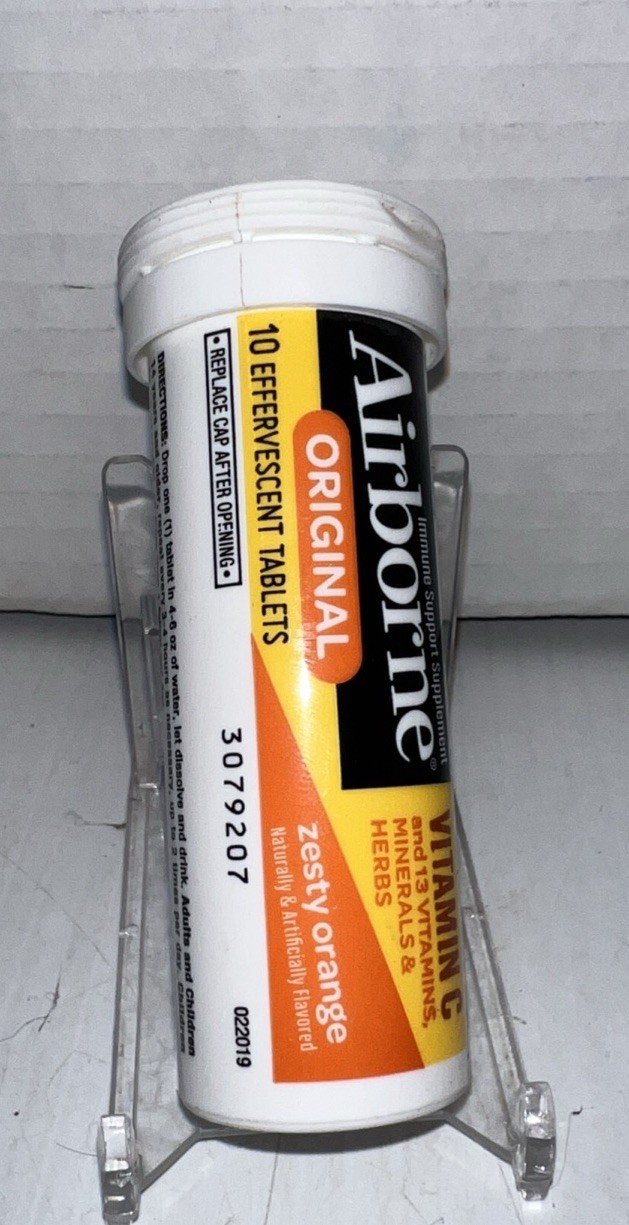 Airborne Vitamin C 1000mg 10 Ct | Zesty Orange Immune Support Effervescent Tabs